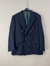 Brioni Roma Italian double-breasted gold buttons blazer