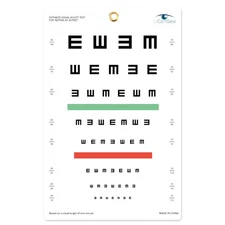 UCanSee Snellen/E Eye Visual Acuity Chart 11x22/9x14 inch