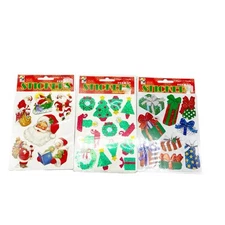 Vintage Paper Magic Group Christmas Stickers 3 Package Presents Tree Santa Shiny