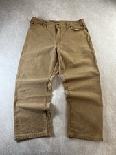 Vintage 2010 Dickies 1939 Carpenter Work Pants Brown Duck Canvas 34x28 Relaxed