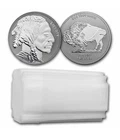 Tube 20x 1 oz Silver Buffalo Rounds 999 Fine BU Sealed Roll Investment