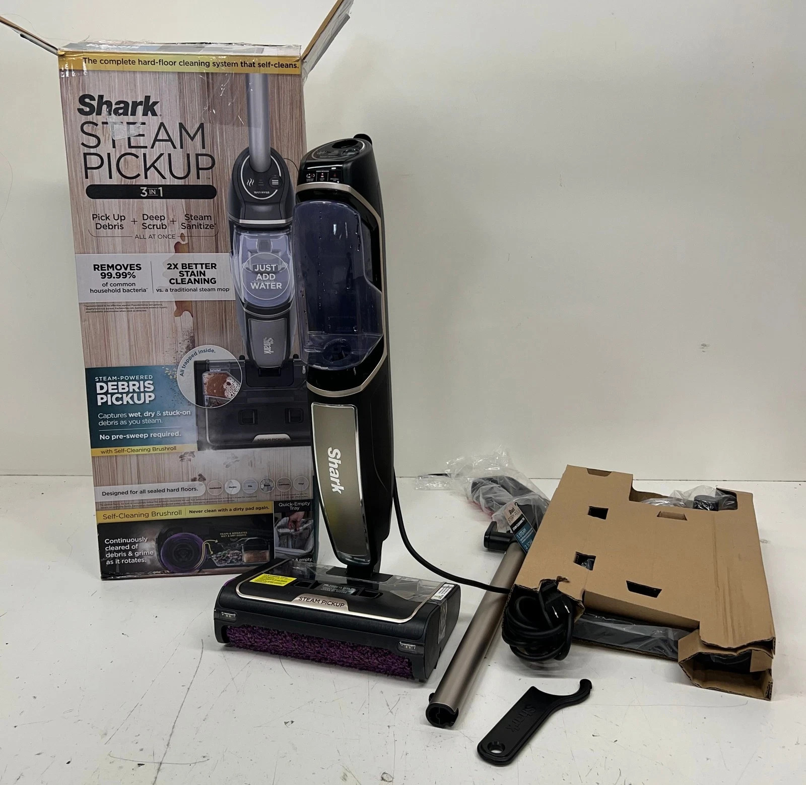 Shark Steam Pick Up SD201 3 in 1 Corded Steam Mop Open Box
