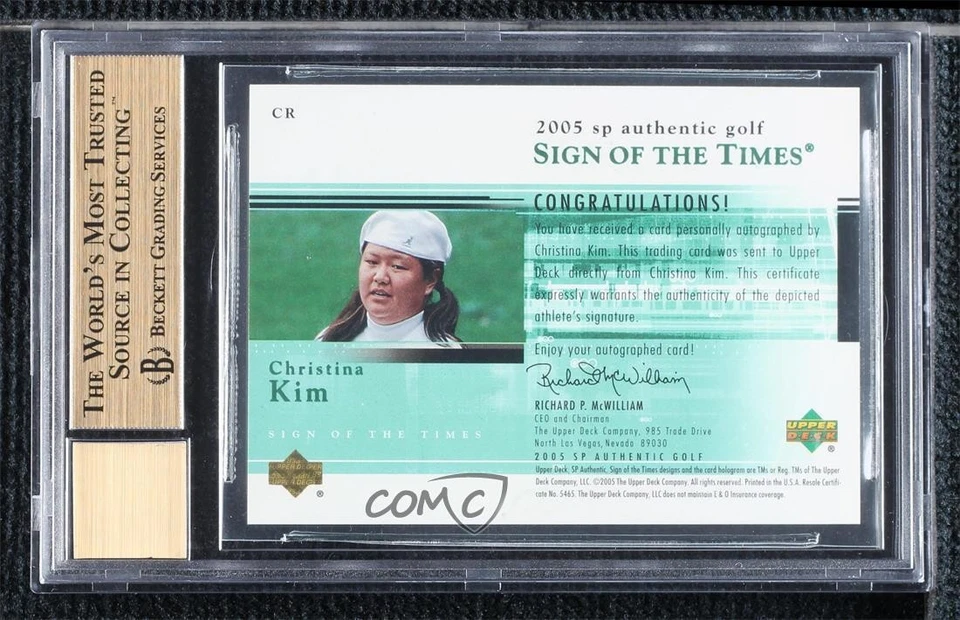2005 SP Authentic Sign of the Times Christina Kim #CR BGS 9.5 Rookie Auto RC - Image 2 of 3