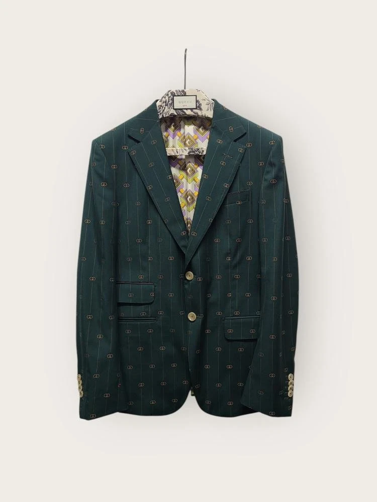 Gucci Set Tuta Jacquard Verde Fai da Te Multi Logo GG 46 44033085