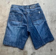 Y2k Mens Blue Southpole Jorts Denim Shorts Size 36 Baggy Skater Hip Hop Grunge