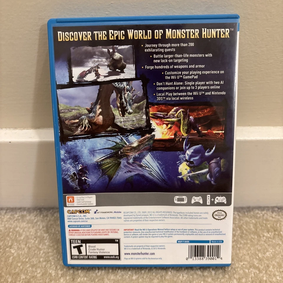Nintendo Wii U Monster Hunter 3 Ultimate Video Game Capcom - Image 2 of 4