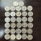 Washington 90% Silver Quarters Assorted Lot of 32 Mixed Dates