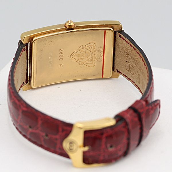 Gucci 2600L Watch Rectangular Red Silver Dial QZ … - image 4