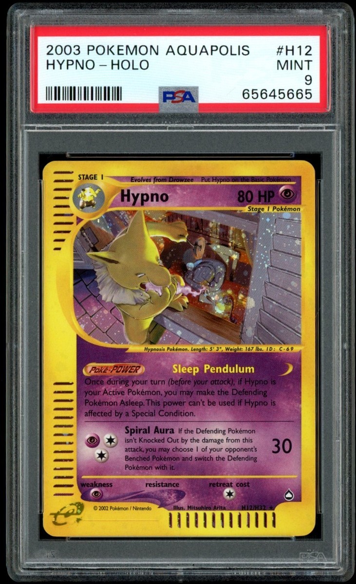 2003 Pokemon Aquapolis #H12 Hypno Holo PSA 9 | eBay