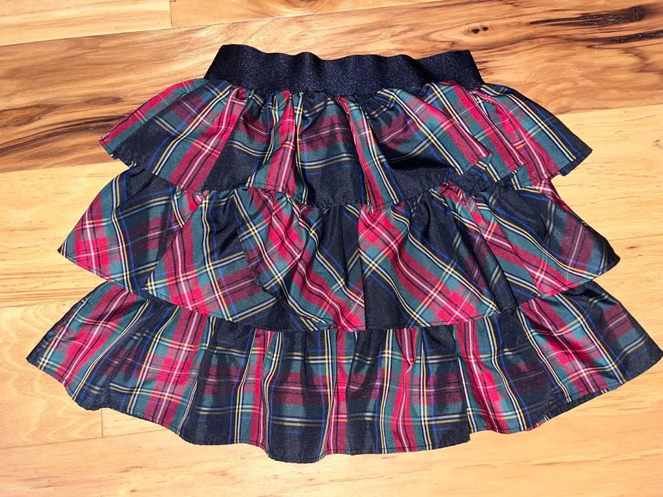 FALDA CON VOLANTES A CUADROS NEGRA Y ROJA RALPH LAUREN NIÑAS TALLA 6X EXCELENTE ESTADO LD5 Foto 3 de 3