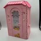 Vintage Barbie Fold N Go House Dollhouse Carry Case Playset Bath Bedroom AS IS