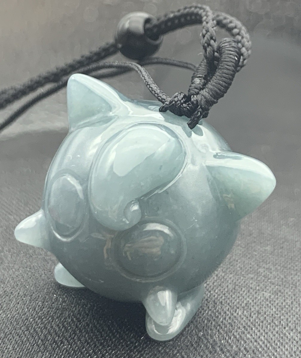Video Certified Natural Green A Jade jadeite Pendant Cartoon