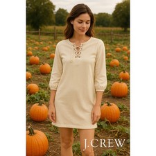 J Crew Ivory Sweatshirt Dress Sz. M