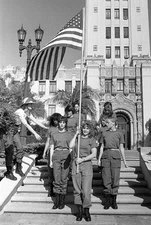 Linda Blair seen filming a scene for unspecified movie front of Be- Old Photo 22