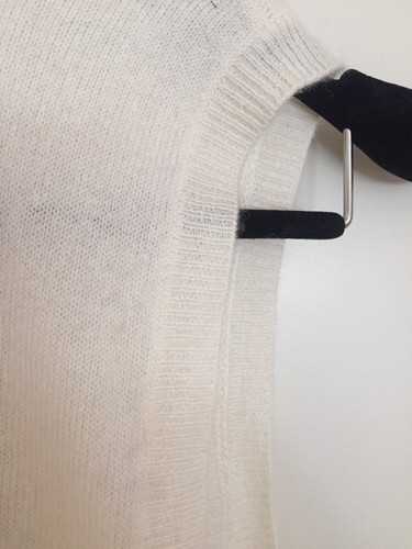 NWT NANETTE LEPORE XS 100% 2-ply Cashmere Shawl Collar Sweater/Cardigan ivory - Picture 10 of 11