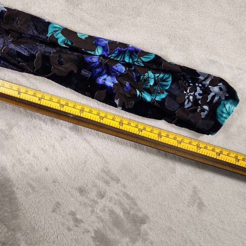 Fella Hamilton Women's TOP Size 8 BLUE FLORAL Long SLEEVE STRETCH BLOUSE - Picture 4 of 11