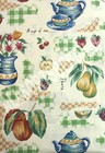 KITCHEN TEAPOTS FRUIT 46" x 54" CUPCAKE PENCIL PLEAT CURTAINS MATCHING TIE BACKS