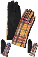 Women's Soft Warm Classic Plaid and Check Pattern Smart Touch Screen Glove