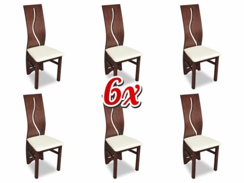 Set 6x groups wood chair Lehn chair set hotel upholstery new-