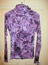 851B5 Champion W596PT Preformance Gear Mock Compression Shirt XS Purple