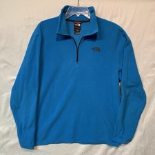 The North Face Polartec Fleece 1/4 Zip Pullover Men's Size L Lightweight Blue