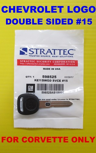 2 NEW GM VATS Ignition Keys – Single-Sided, Uncut, #15 Blank For VATS Vehicles (B62-P15)