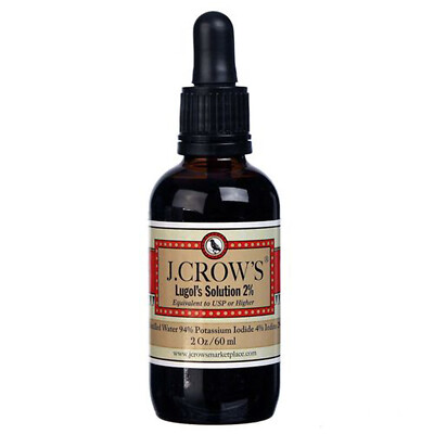 J.CROW'S Lugol's Solution of Iodine 2%, 2 Ounce