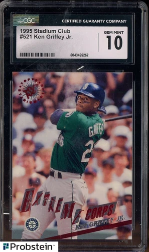1995 Stadium Club #521 Ken Griffey Jr Seattle Mariners HOF CGC 10 GEM MINT