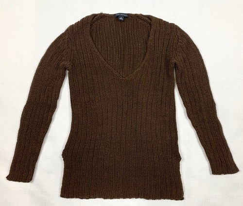 V-NECK SWEATER Ribbed + Chunky Knit | eBay