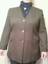 Elvi Beautiful Lined Brown Jacket Sz 20