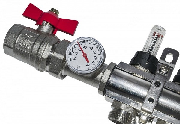 Collettore PEX 3/4 Distributore Per Impianto Riscaldamento A Pavimento Nordic Tec - 2-12 Circuiti, Ottone AC Mesh Pro - Foto 5