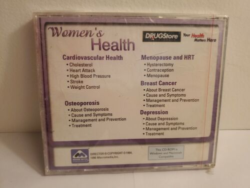 DrugStore Pharmacy: Women's Health Informative CD-Rom (1996, Macromedia) New - Picture 2 of 2