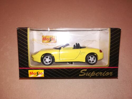 Maisto 1:38 ? Motorized PullBack Superior Porsche Boxter Cabrio gelb yellow NEU - Bild 1 von 6