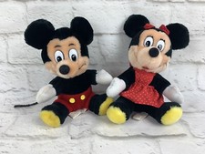 Vintage Mickey And Minnie Mouse Disney Parks Plush Collectible Toys 80s Era