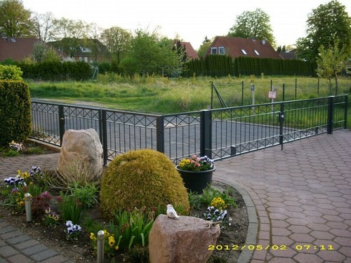 Gartenzaun Metallzaun Zaun Balkon Geländer Crossline-Z120/300 Verzinkt - 第 2/6 張圖片