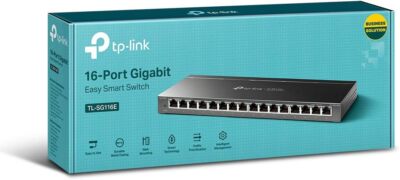 TP-Link TL-SG116E 16-Ports Gigabit Smart Managed Netzwerk Switch Metallgehäuse