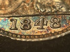 1848 Britannia Groat Victoria 4 Pence Silver British Nice