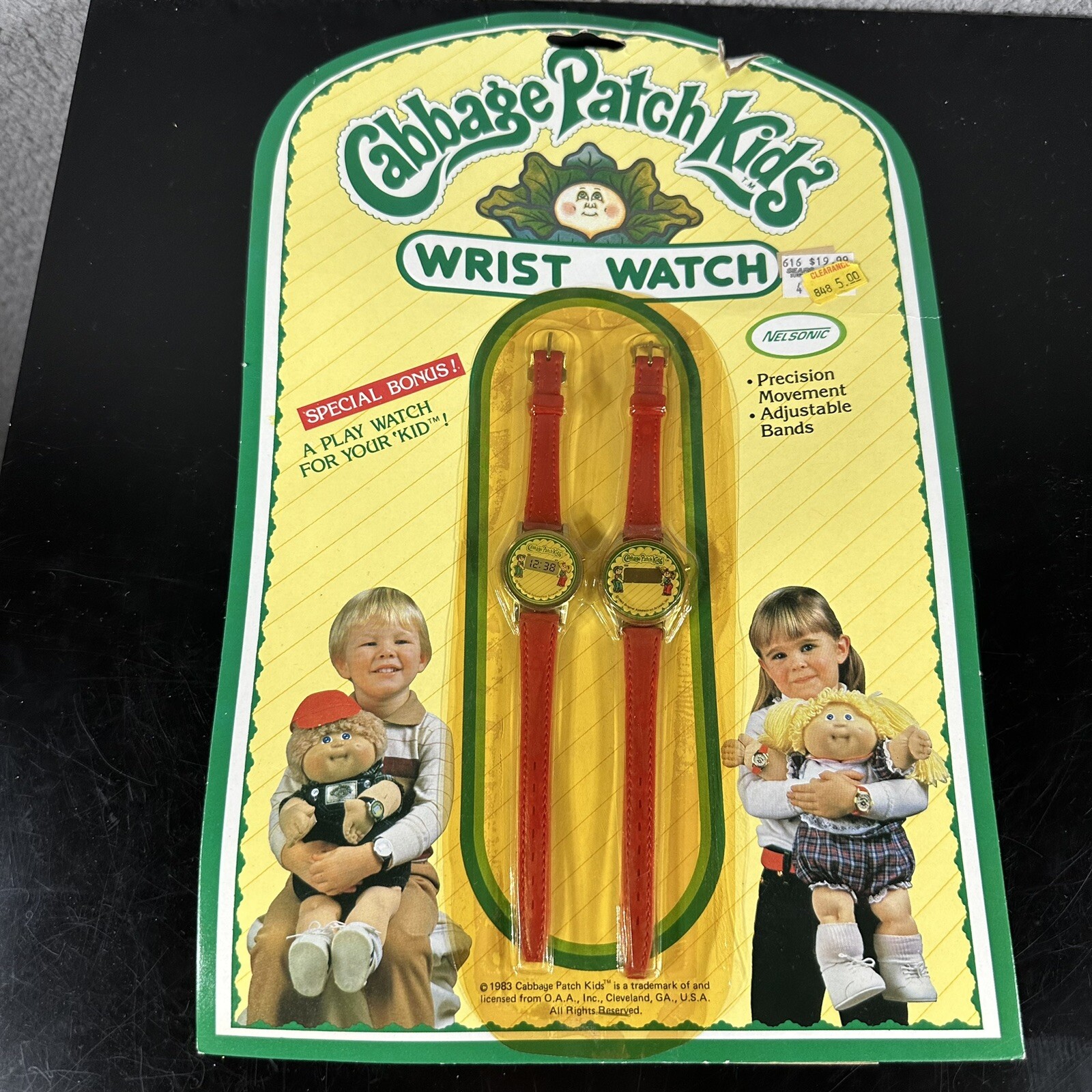 Cabbage Patch Kids 1983 Wrist Watch set of 2  RED *Never opened