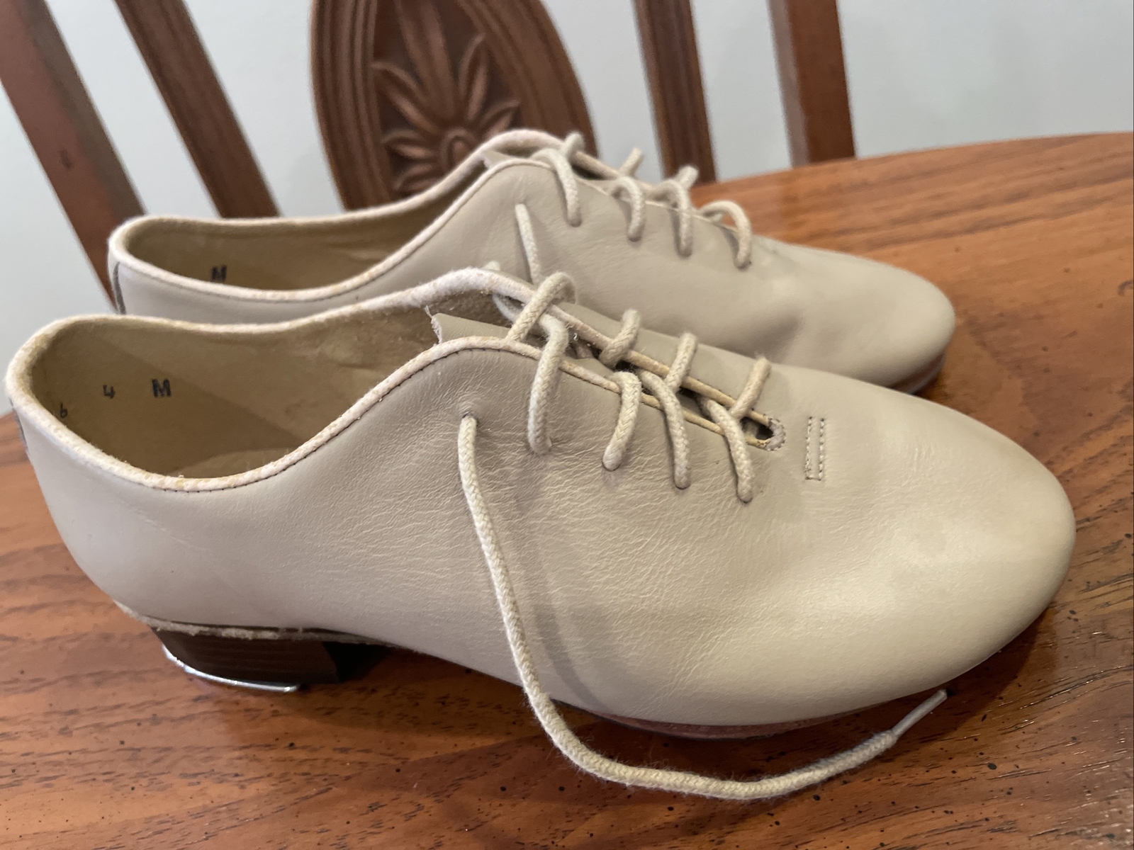 LEO’S Tone Master Kids Tap Shoes Ran Lace Up Size 4M … Gem