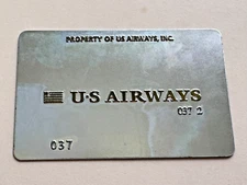 Vintage US Airways Ticket Validation Plate