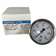 New 63-1008-SL-02B-60 Ashcroft 63mm Pressure Gauge 0-60 psi 1/4 NPT Type 1008