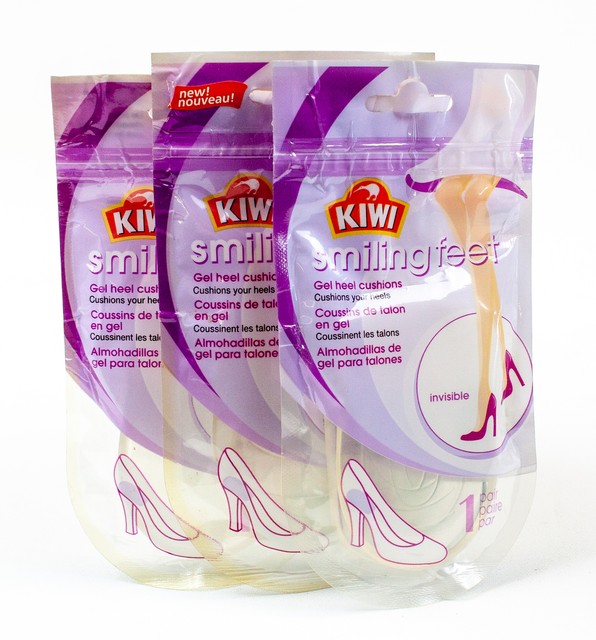 Kiwi Smiling Feet GEL Bottom of Heel Cushions 3 Pairs for sale online