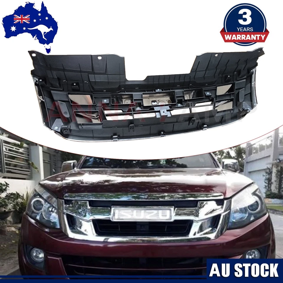 For ISUZU D-MAX DMAX 2WD 4WD 6/2012- 1/2017*NEW* TOP FRONT GRILLE (Chrome) - image 2 of 2
