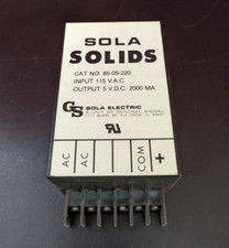 Sola Solids 85-05-220 115VAC Input / 5VDC 2000mA Output Power Supply