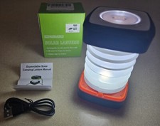 Expandable Camping Solar Lantern- Doubles As Small Battery Bank