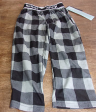 Hurley black/white plaid lightweight slip-on lounge oants little boy sz 4 NWT