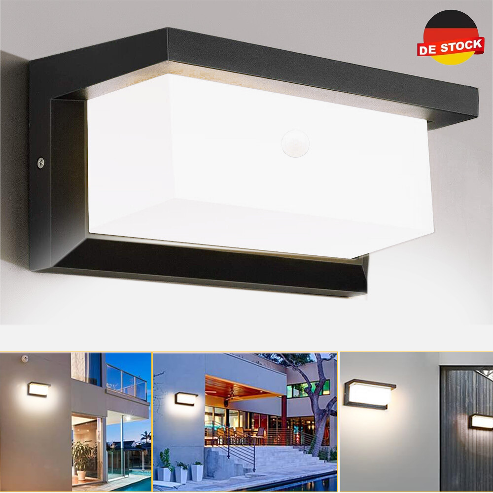 Aussenlampe mit Bewegungsmelder 18W Wandleuchte Wandlampe Garten Außenleuchte