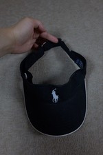 Polo Ralph Lauren Black Cotton Golf Visor Adj...