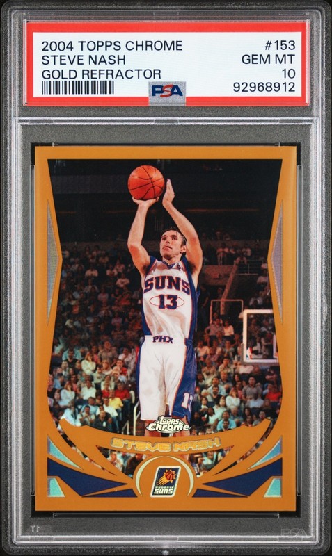 2004 Topps Chrome #153 Steve Nash - Gold Refractor (PSA 10 GEM MINT)