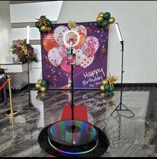 45.3in 360 Photo booth Video Motion Rotating Selfie Platform Automatic Motorized